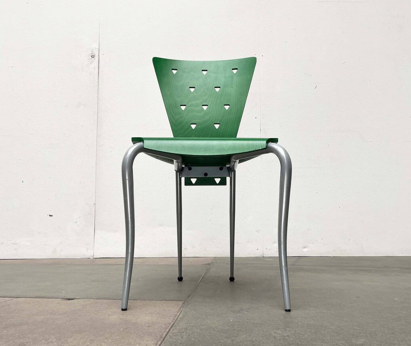 Postmodern green Italian accent chair, 1980s