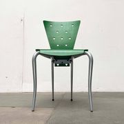 Chaise postmoderne italienne verte, années 1980