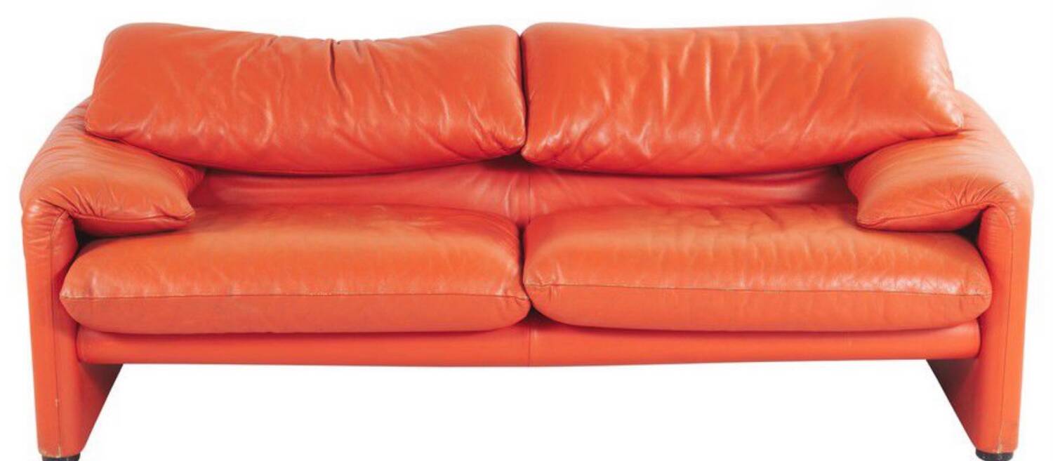 Cassina Maralunga leather sofa
