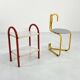 Table d'appoint en tubulaire corail, 1980