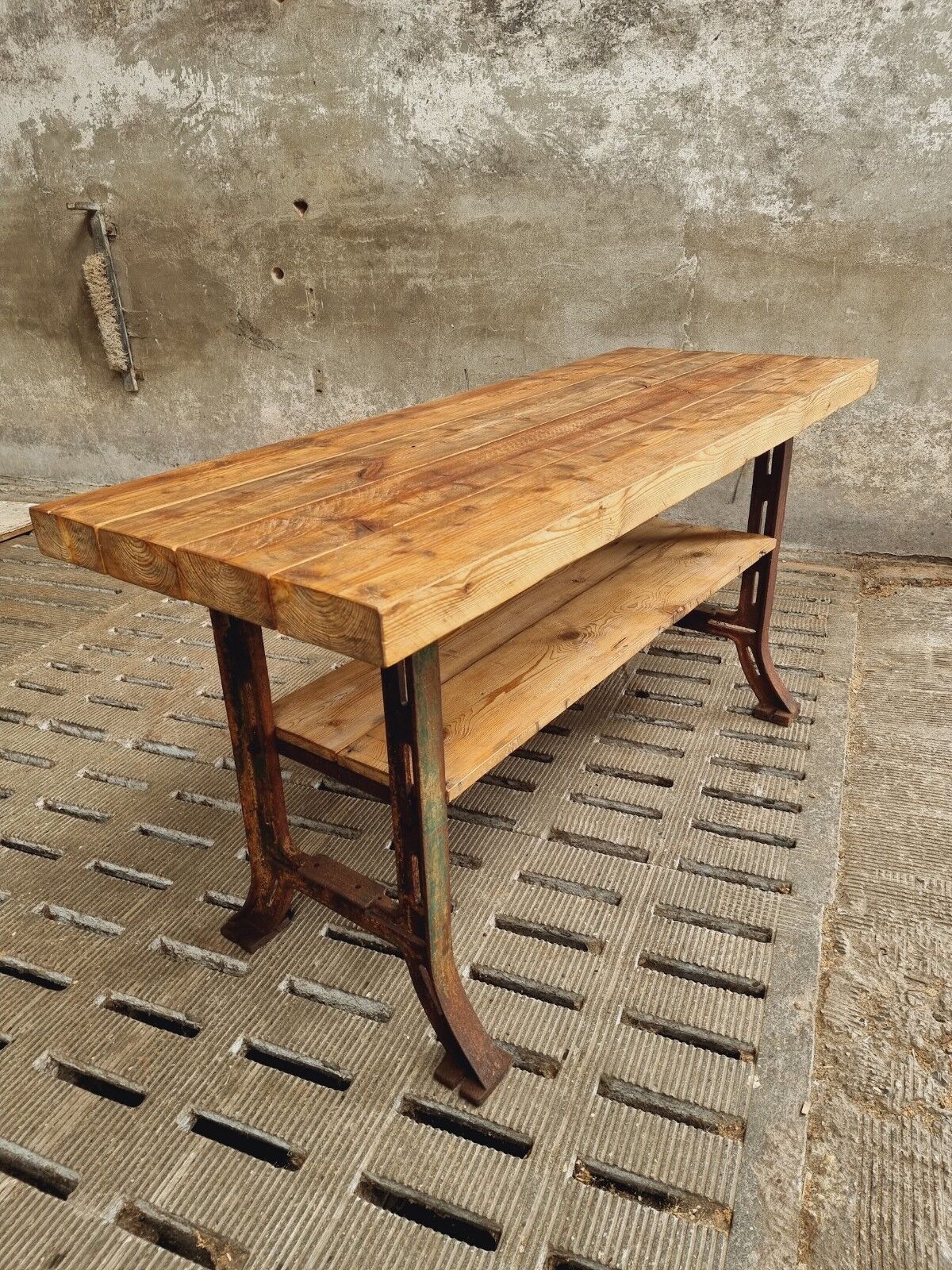 Industrial table side table kitchen island or bathroom furniture