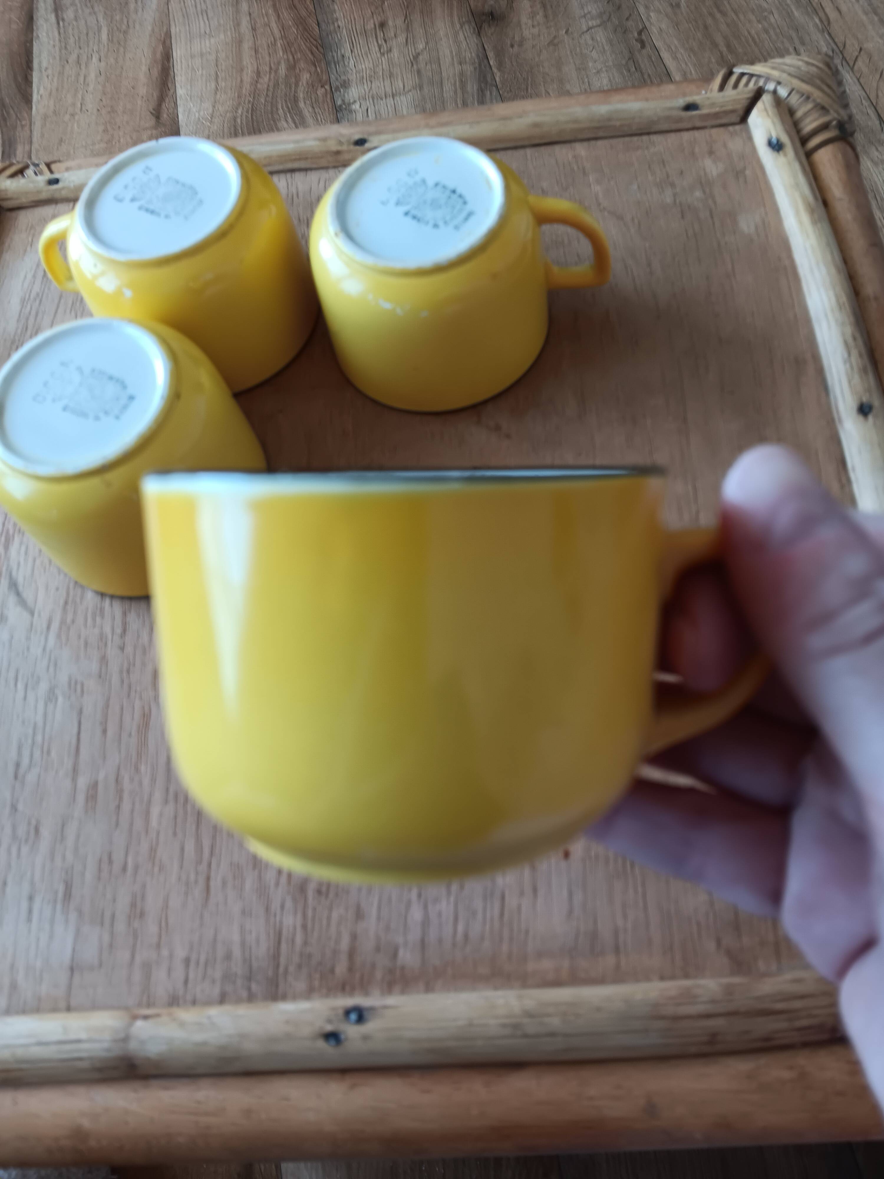 Antique coffee cups Digoin & Sarreguemines