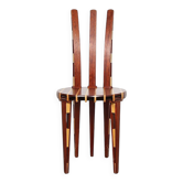 Rare Wooden Tomahawk Chair Masterpiece from the 90s