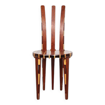 Chaise Tomahawk en bois rare, chef-d'œuvre des années 90