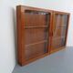 Wall cabinet with glass doors from Dyrlund, Denmark, 1970s.
