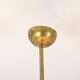 Pair of matte gold-plated brass chandeliers. Italian work from the 1970s.