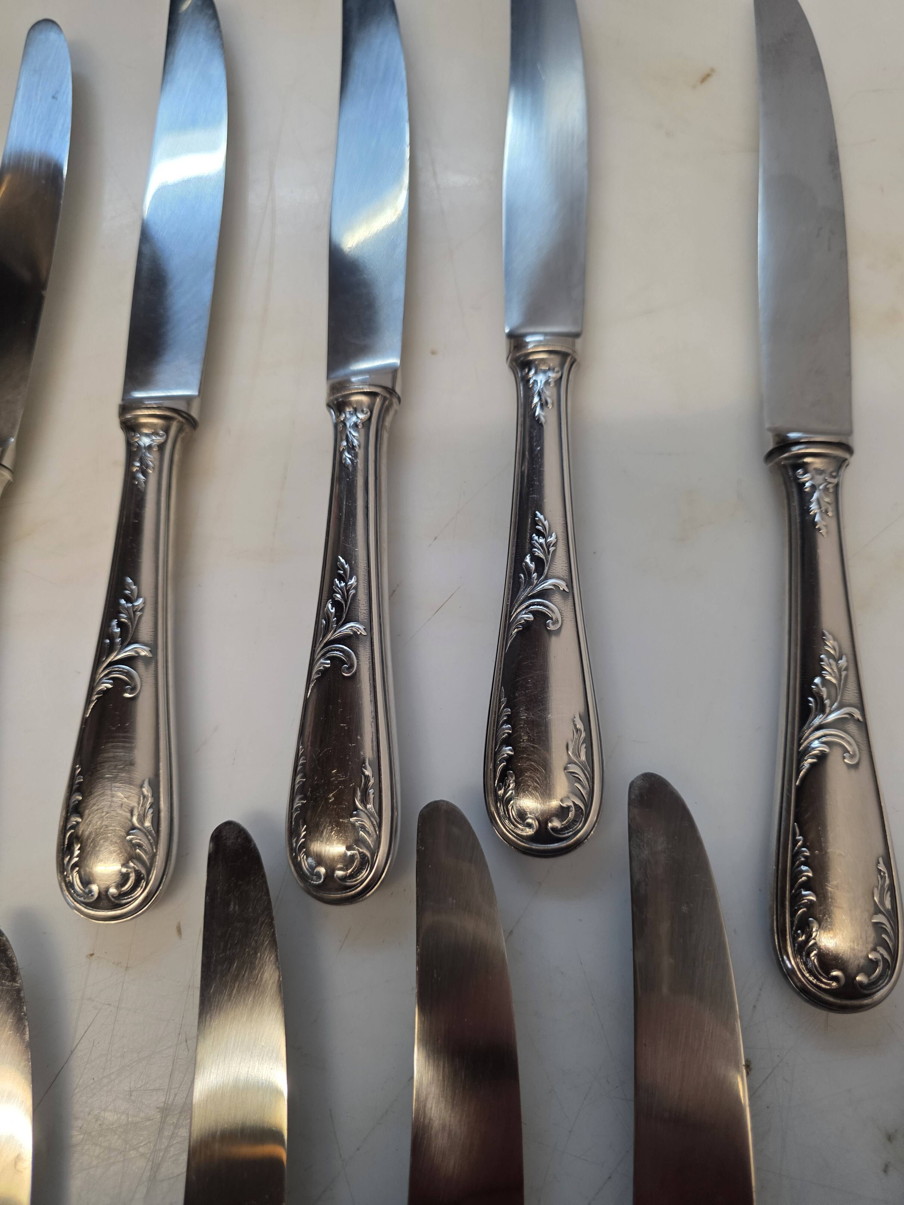 12 silver-plated knives