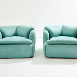 Paire de fauteuils Confidential Alberto Rosselli pour Saporiti 1970