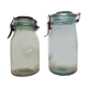 Duo old glass jars