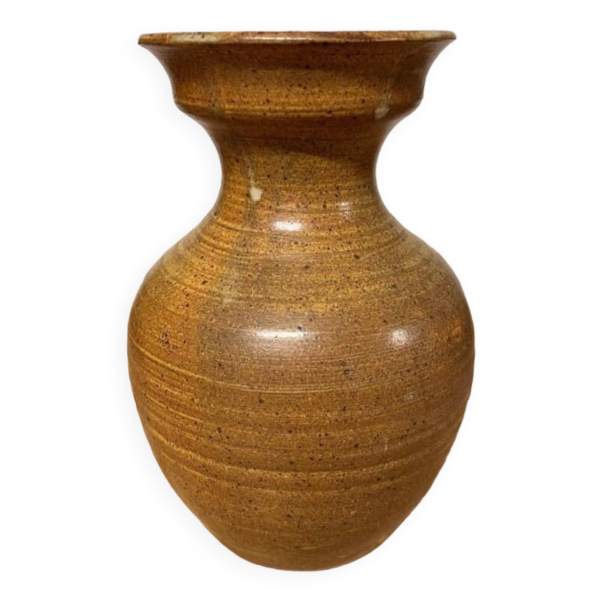 Brown ceramic vase