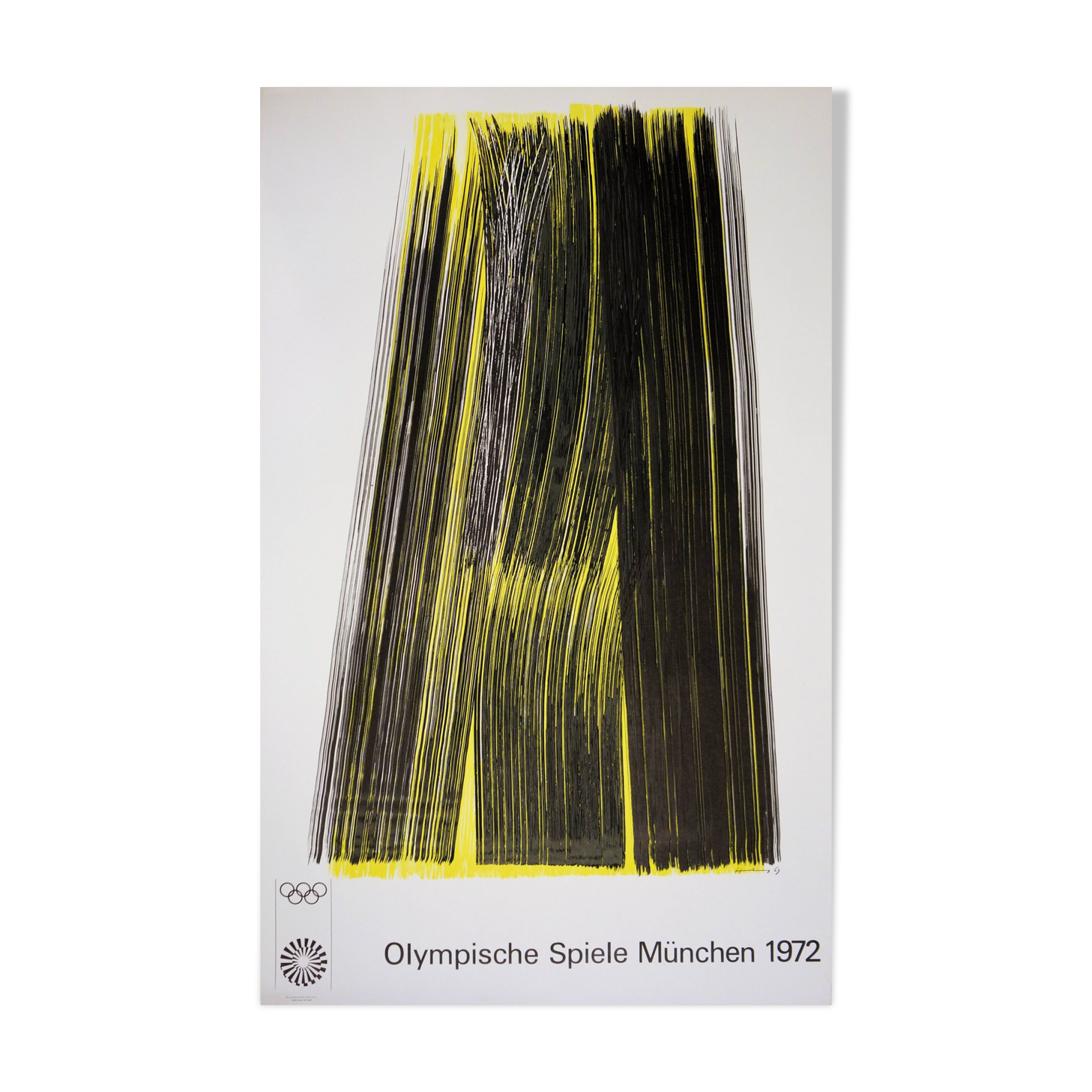 Hans HARTUNG : Composition JO, Affiche en lithographie originale signée