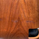 Lounge chair and ottoman black leather and teak multiplex, 1960