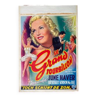Affiche cinéma originale "Le Grand Tourbillon" June Haver 36x56cm 1949