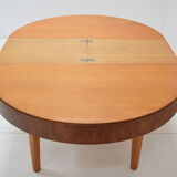 Mid-century  Round Folding dining table  by Jindrich Halabala ,Czechoslovakia,1950‘s.