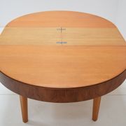 Mid-century  Round Folding dining table  by Jindrich Halabala ,Czechoslovakia,1950‘s.