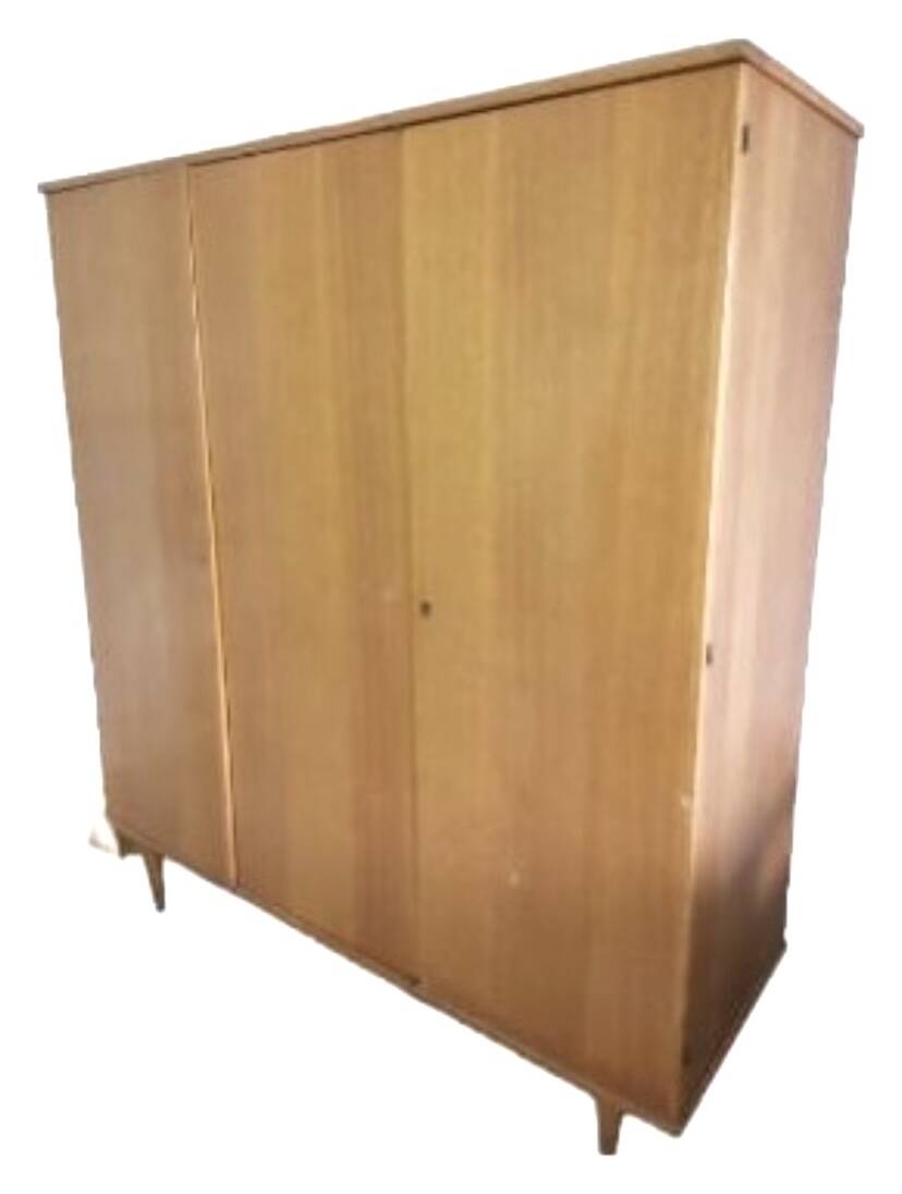 Vintage Scandinavian teak wardrobe, 1960s teak wardrobe.