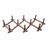 Antique Faux Bamboo Wall Coat Rack