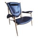 Fauteuil design noir et bronze doré