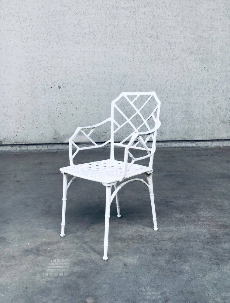 Calcutta Outdoor Armchair in Faux Bamboo by Hall Bradley for Brown Jordan, 1960s, Set of 4