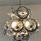 Italian design pendant lamp or chandelier, 16 planets Saturn, space age, 1970