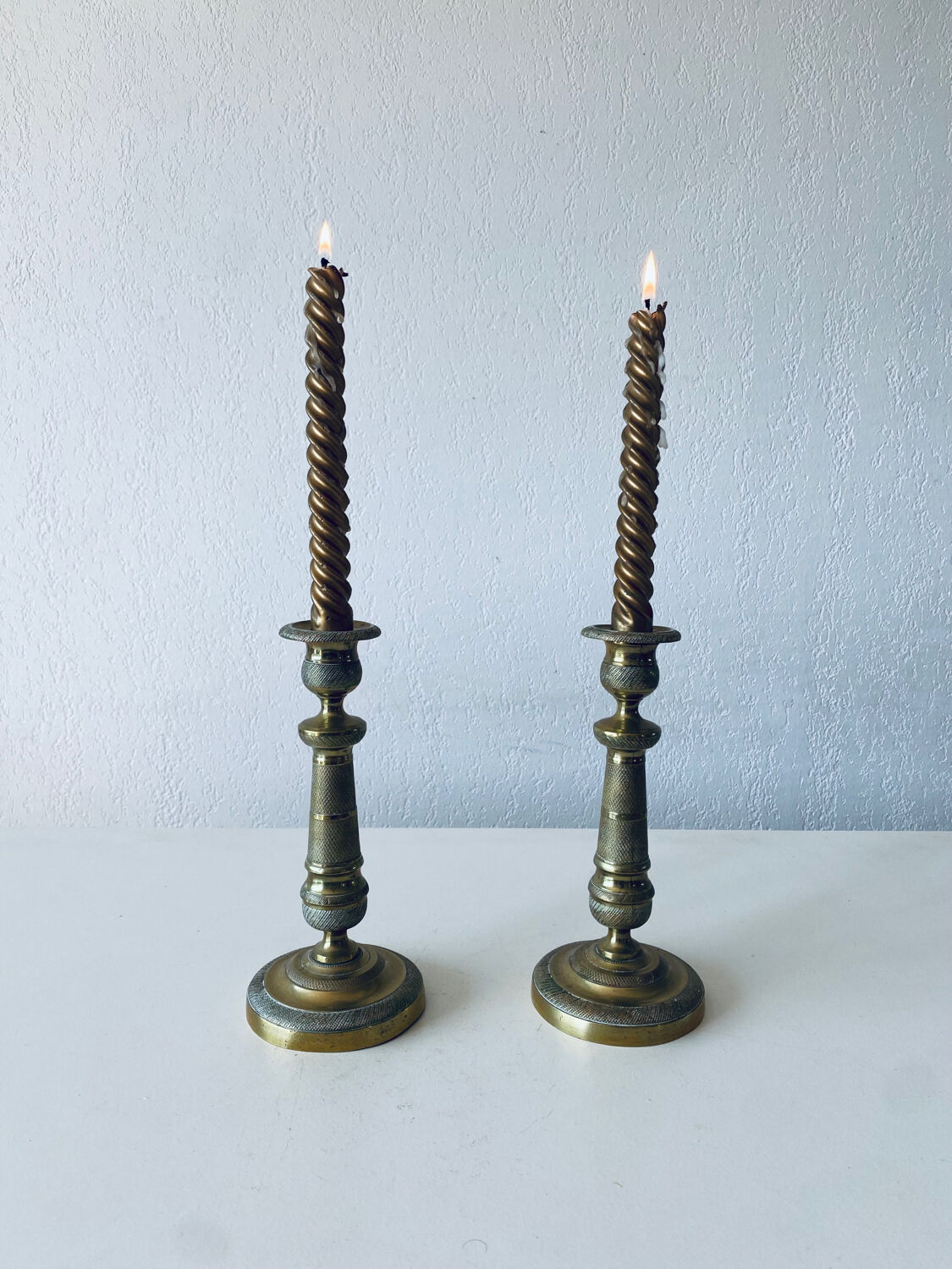 Pair of directoire candlesticks late eighteenth