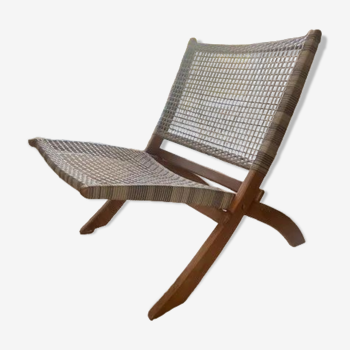 Retro rattan chaise longue armchair unique chair