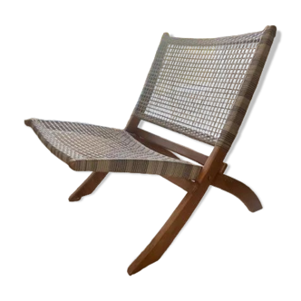 Retro rattan chaise longue armchair unique chair