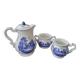Cafetière sucrier et pot à crème Sarreguemines  modèle Romantic