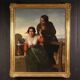 Great painting signed FB and dated 1853, the lovers