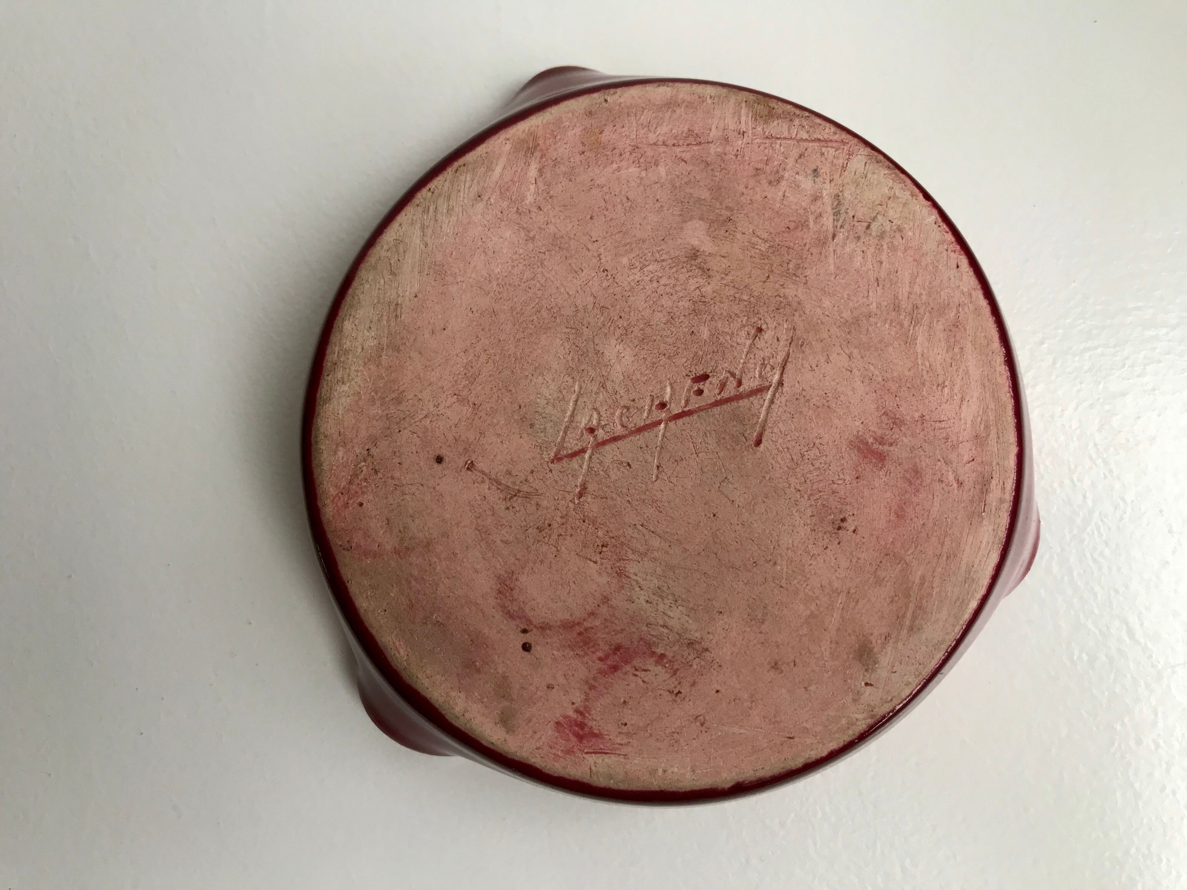 Ceramic ashtray signed 70s