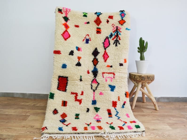 Handmade moroccan berber carpet 180 x 100 cm