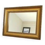 Mirror frame wood beads gilded patinated