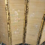 Bamboo screen 6 painted panels