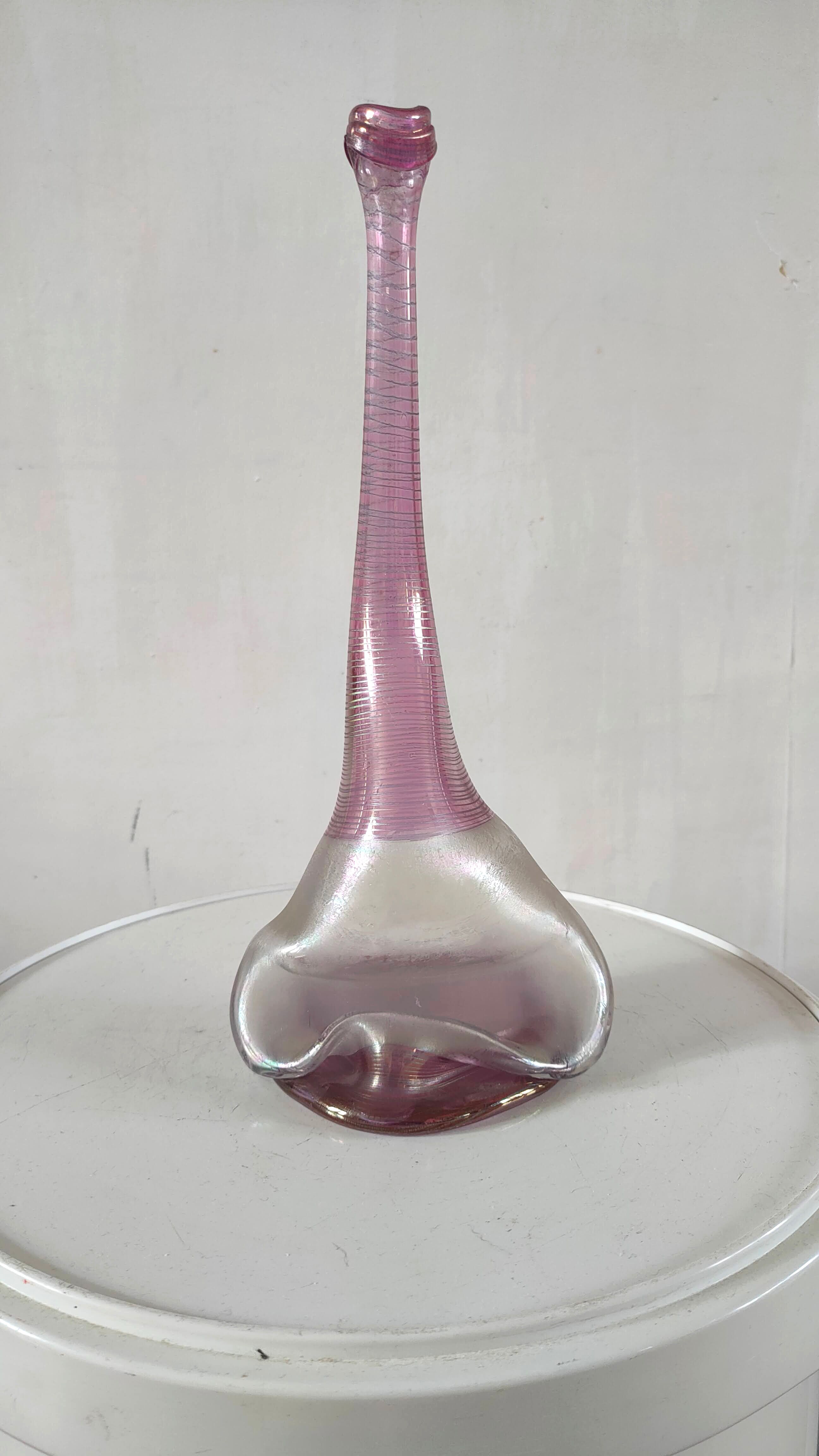 Heiner Dusterhaus Vase for Vera Walther Cobra German Art Glass Signed