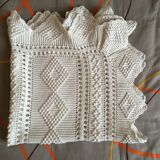 Handmade crochet diamond chair cover square