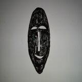 Signature glazed terracotta mask to identify in the taste of vintage accolay 1960 1970