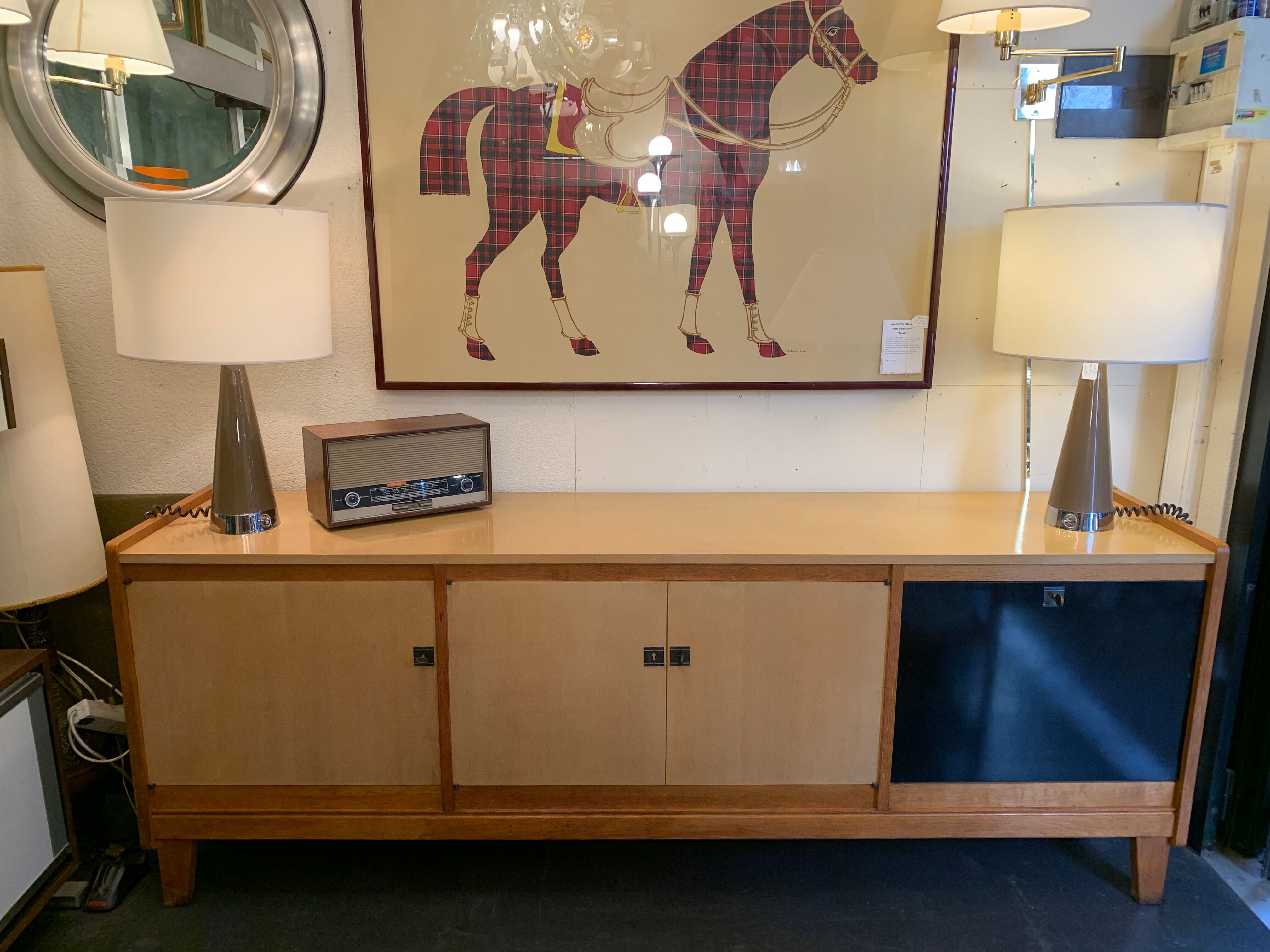 Vintage ash sideboard from the 1950s