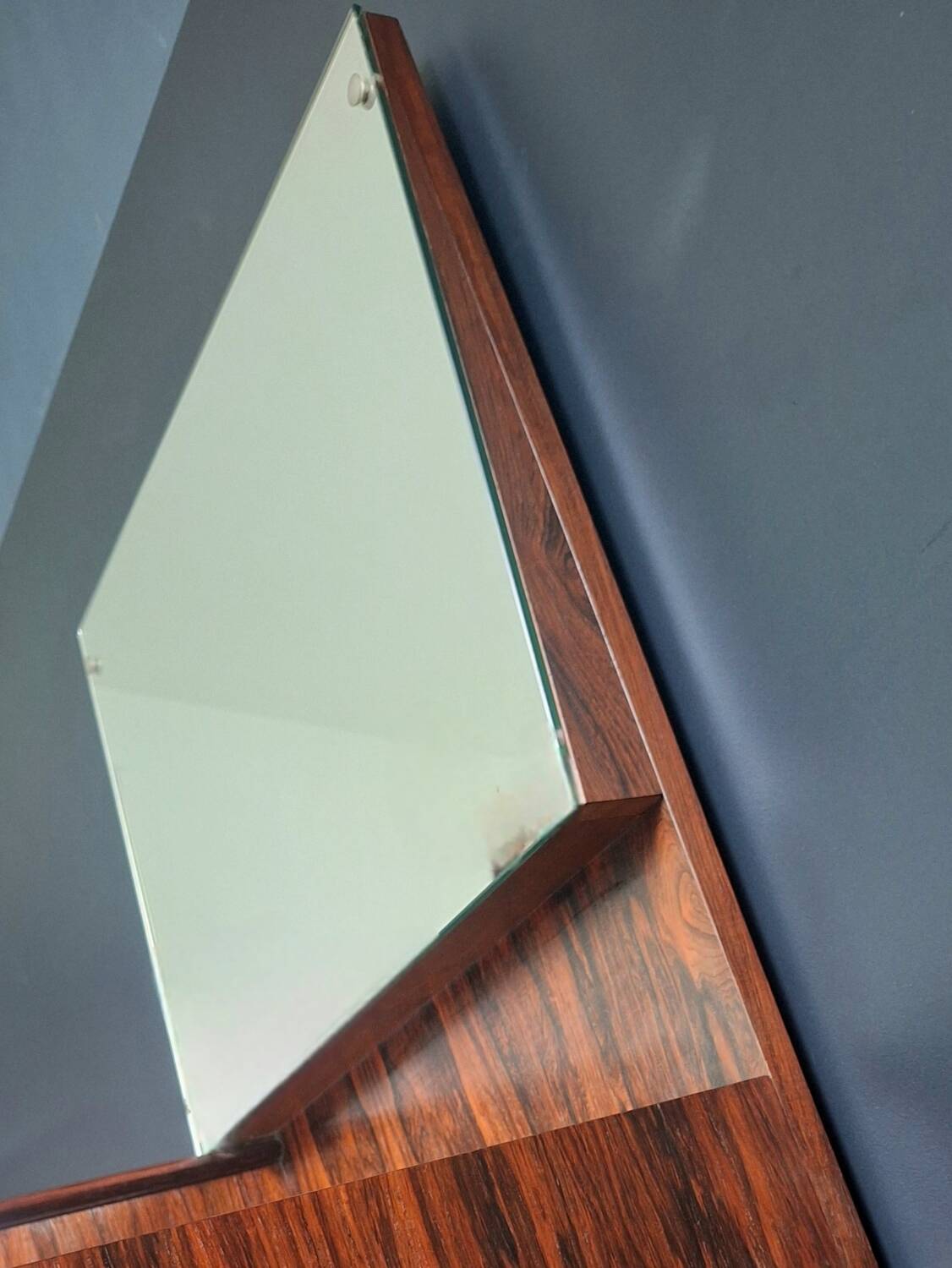 Vintage enfilade in rosewood, antique dressing table, chest of drawers.