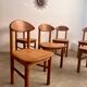 Lot de 6 chaises en pin massif design scandinave Reiner Daumiller vintage années 70