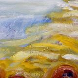 Vintage Expressionists Oil on Canvas with Apples, Signed by Bengt Anders