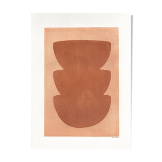 Painting on paper 30x40cm illustration dated and signed without frame M196