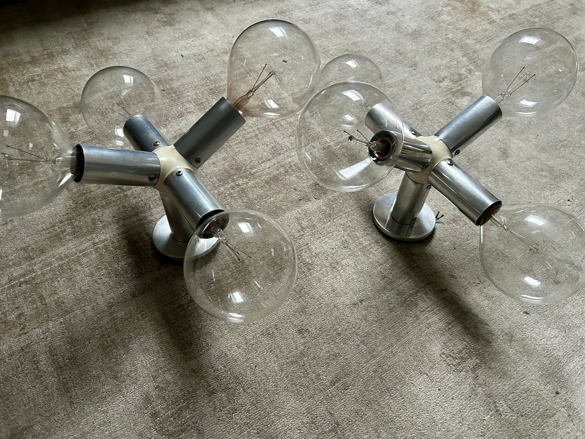 Pair of wall lights by Trix & Robert Haussmann for Swiss Lamps Int., Switzerland, 1960s