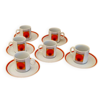 Set of 6 cups with Winterling cups