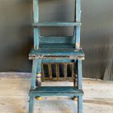 Polychrome wooden step stool