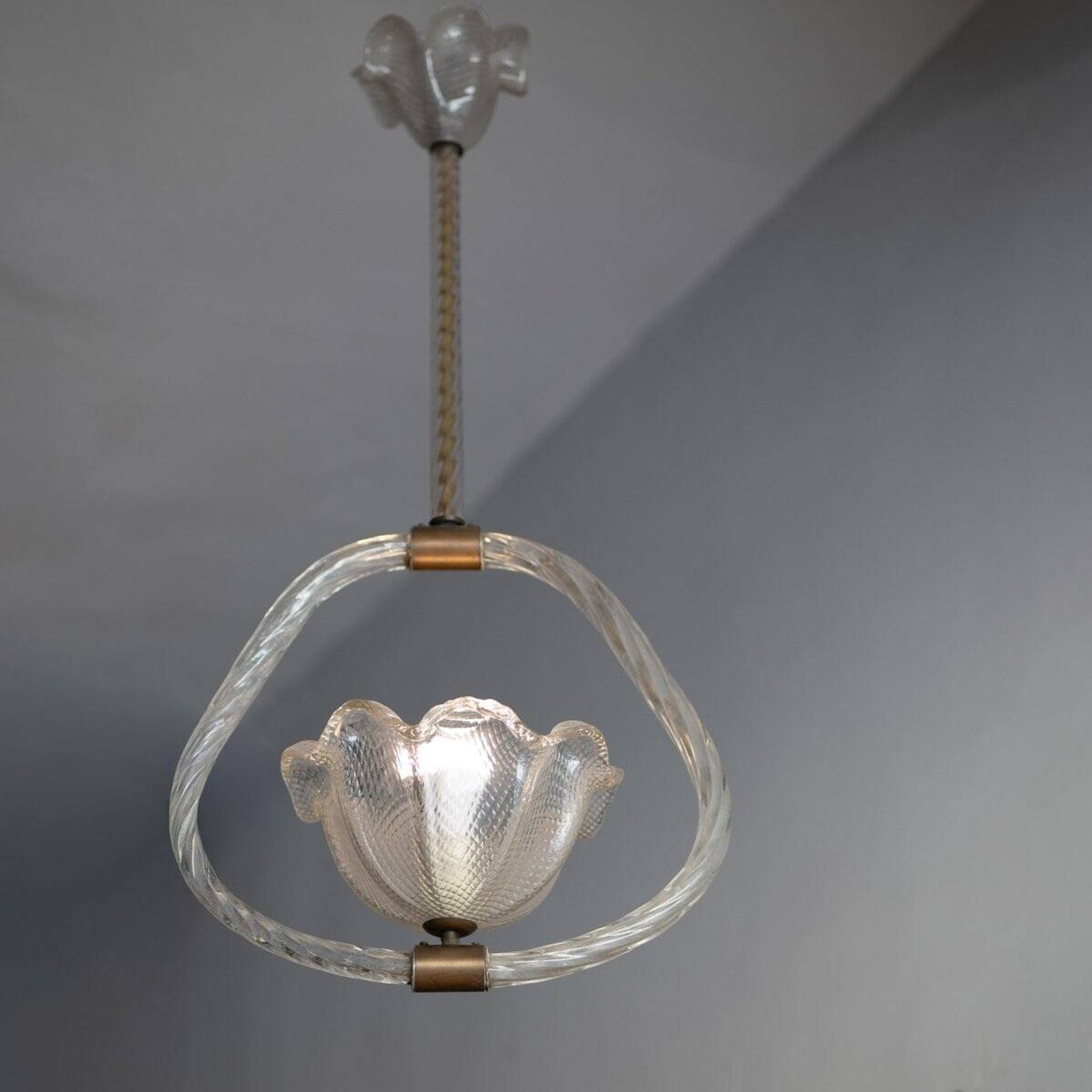 Murano glass pendant by Barovier & Toso, 1940s
