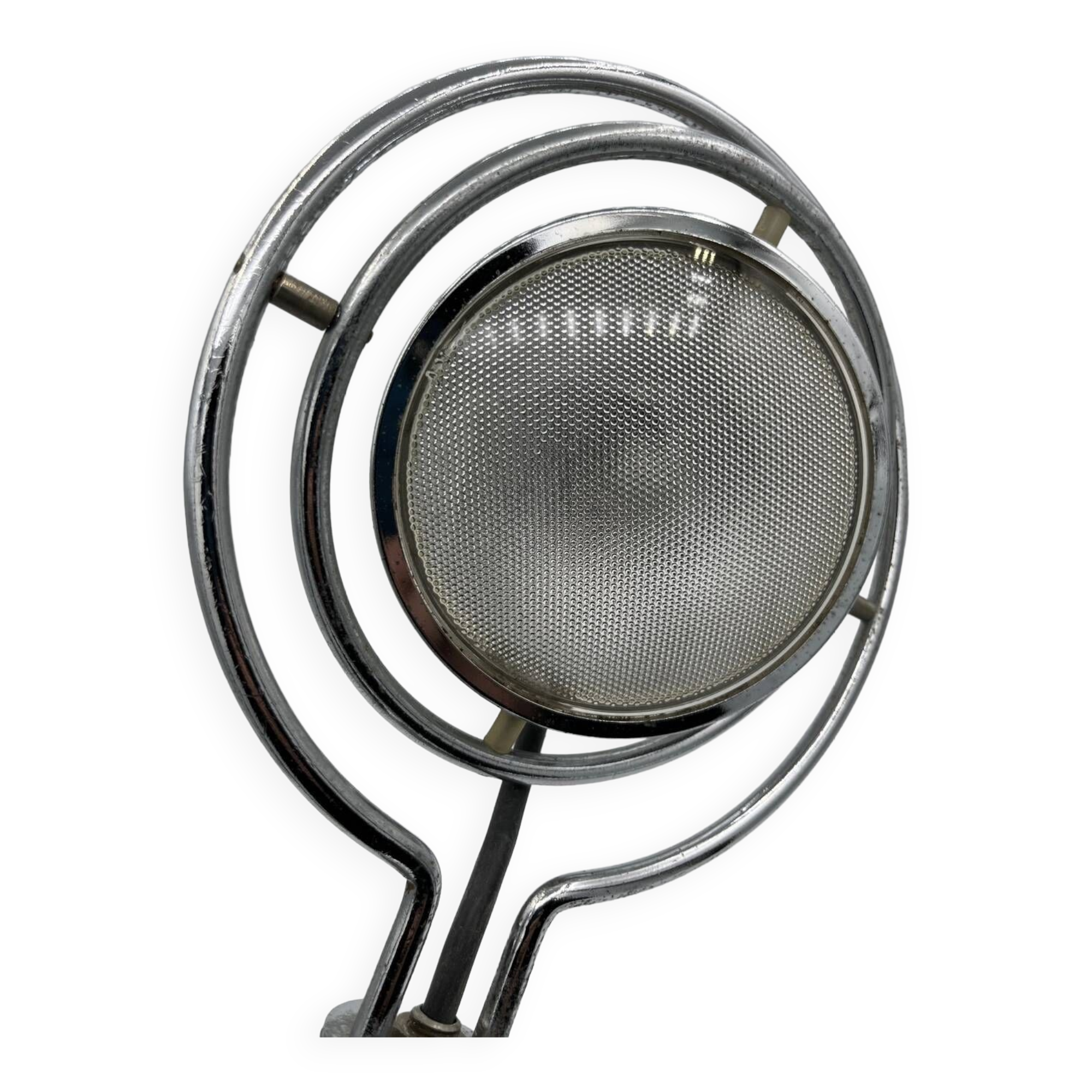 4 adjustable chrome Mole Richardson spotlights