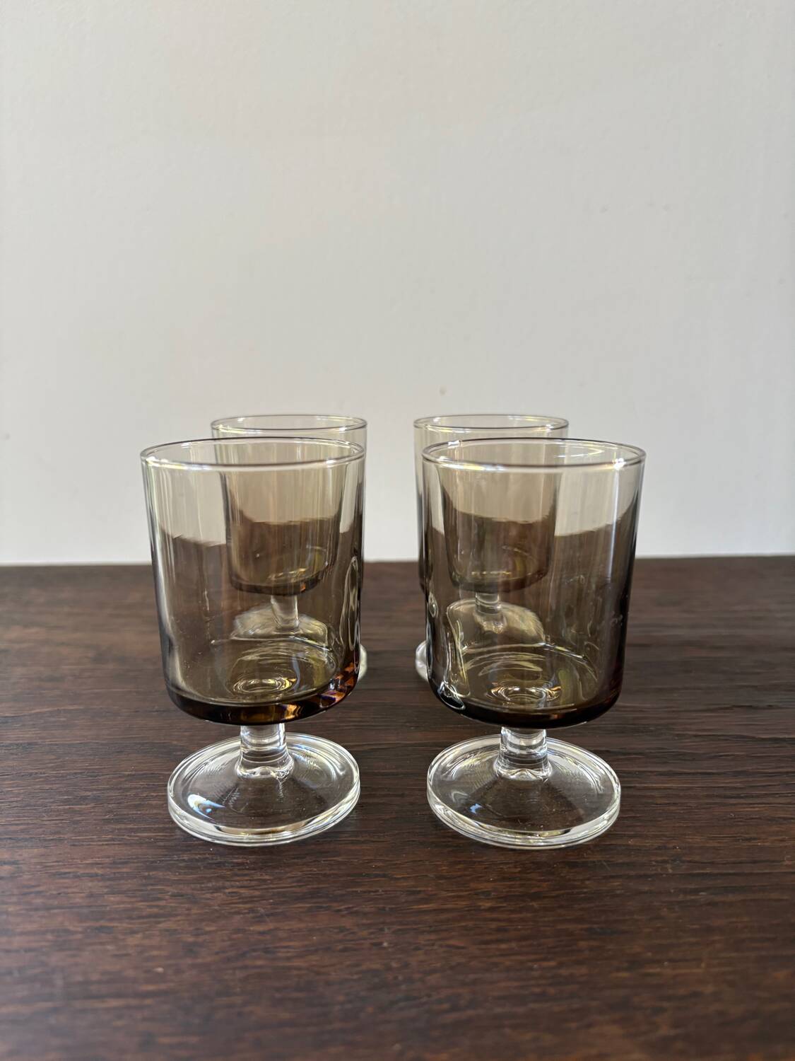 4 verres à pied luminarc vintage modèle Suède