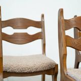 Set of six brutalist razorback dining chairs