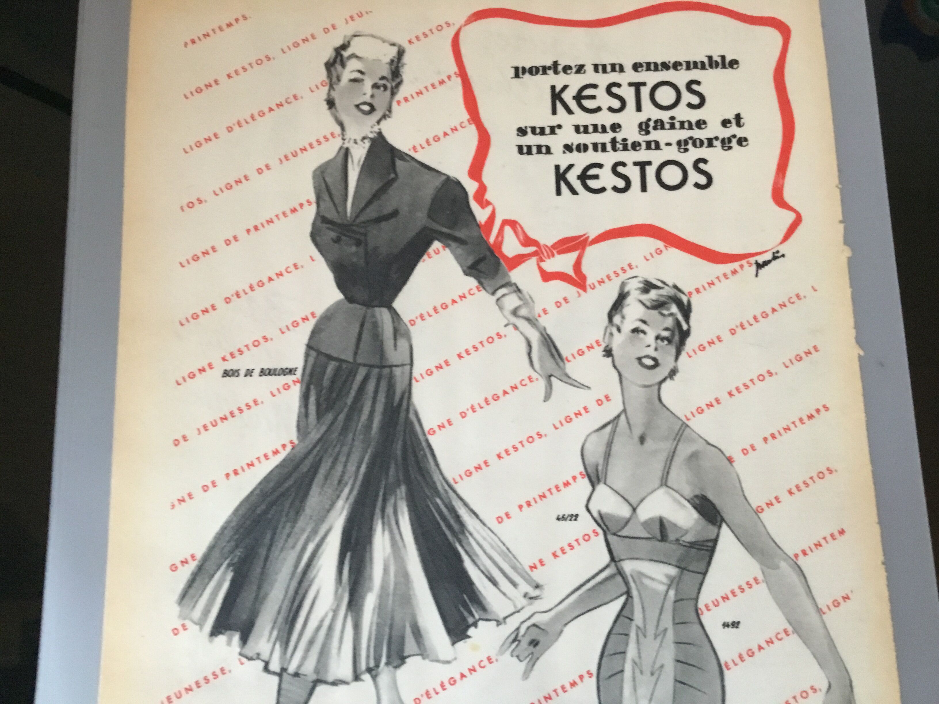 Vintage advertising to frame kestos