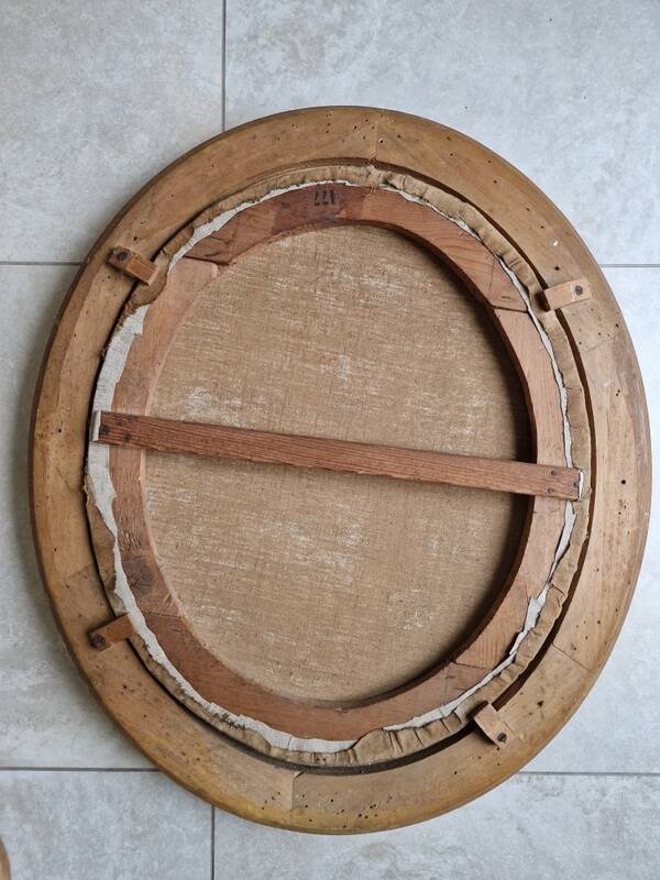 Charles Gislain (1826-1904) - Oil on oval canvas, Portrait of a Woman, 1887